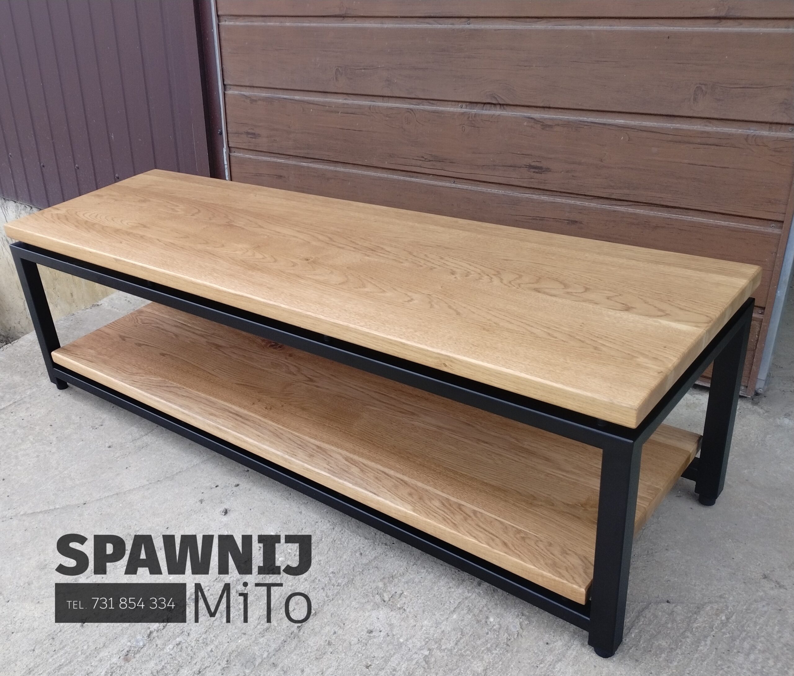 Szafka Audio Industrial Oak Steel 160 - obrazek 4