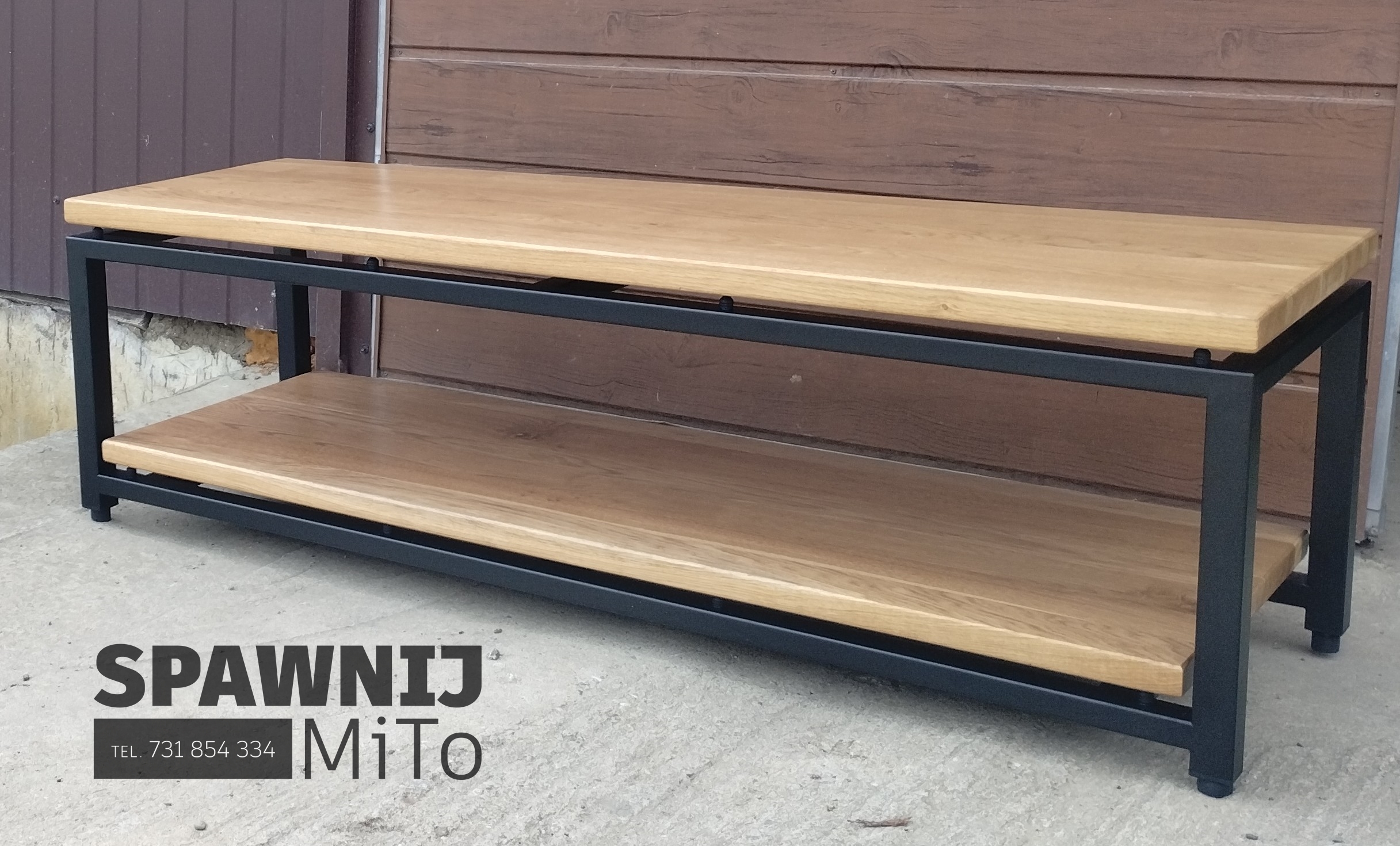 Szafka Audio Industrial Oak Steel 160
