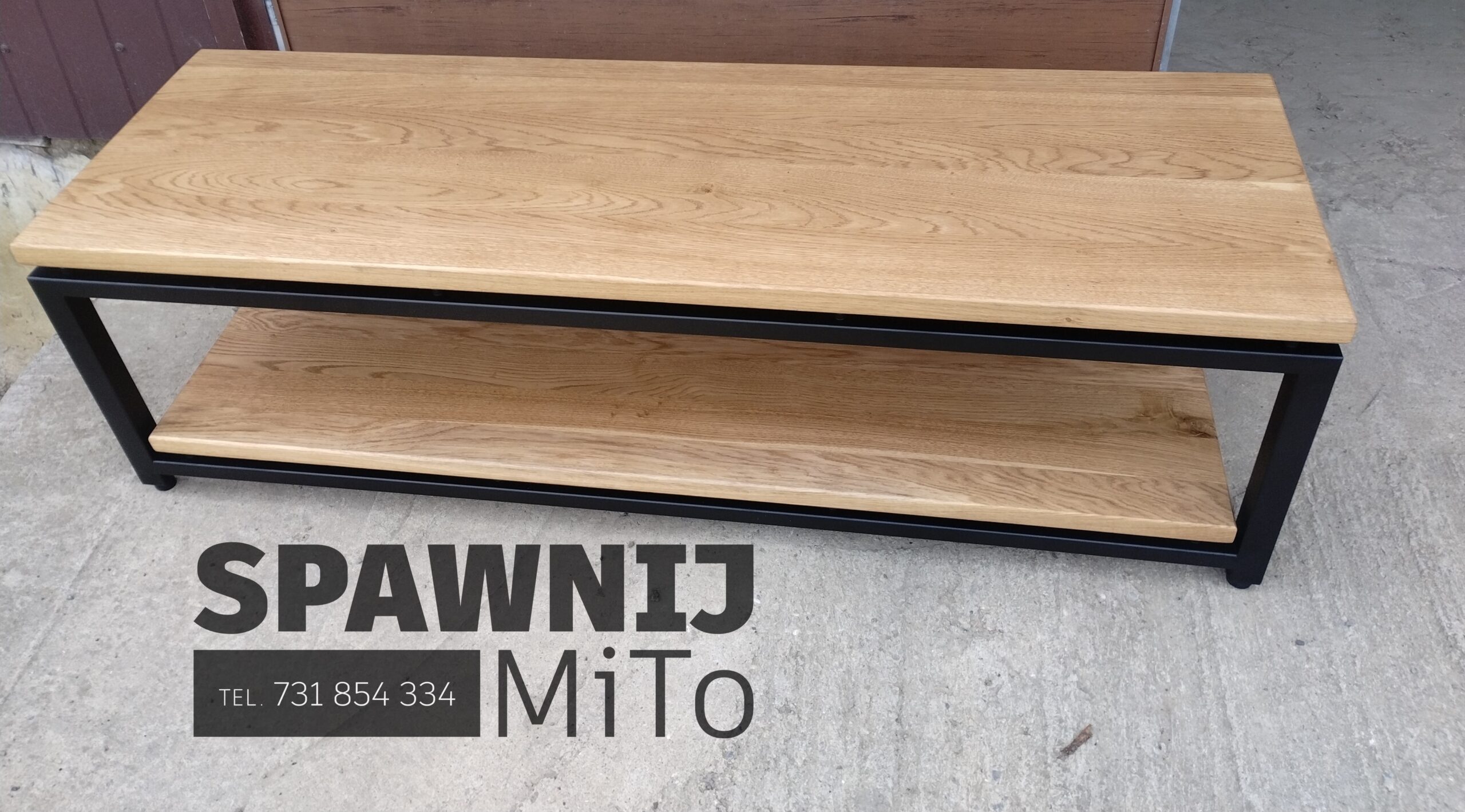Szafka Audio Industrial Oak Steel 160 - obrazek 7